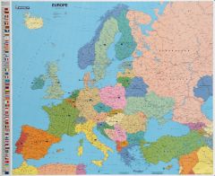 Carte d'Europe souple plastifiée 125 microns 103x124 cm