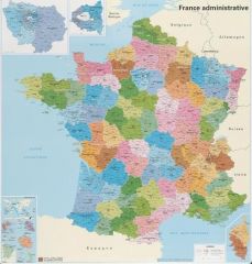 Carte de France administrative  - souple