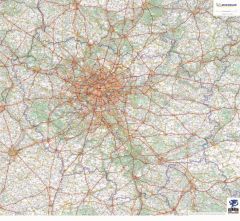 Carte grande banlieue Paris Michelin souple