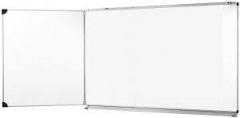 Tableaux scolaires diptyques encadrement aluminium anodisé 120x200 cm - surface émaillée blanche