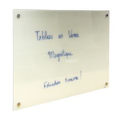 Tableau verre magnétique blanc - 60x200 cm 