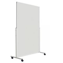 Cloison de séparation bureau double face laquée blanc 120x180 cm avec pieds supports mobile
