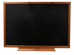 Tableau Vintage bois massif 120x200cm teinte foncée avec auget -  émail noir