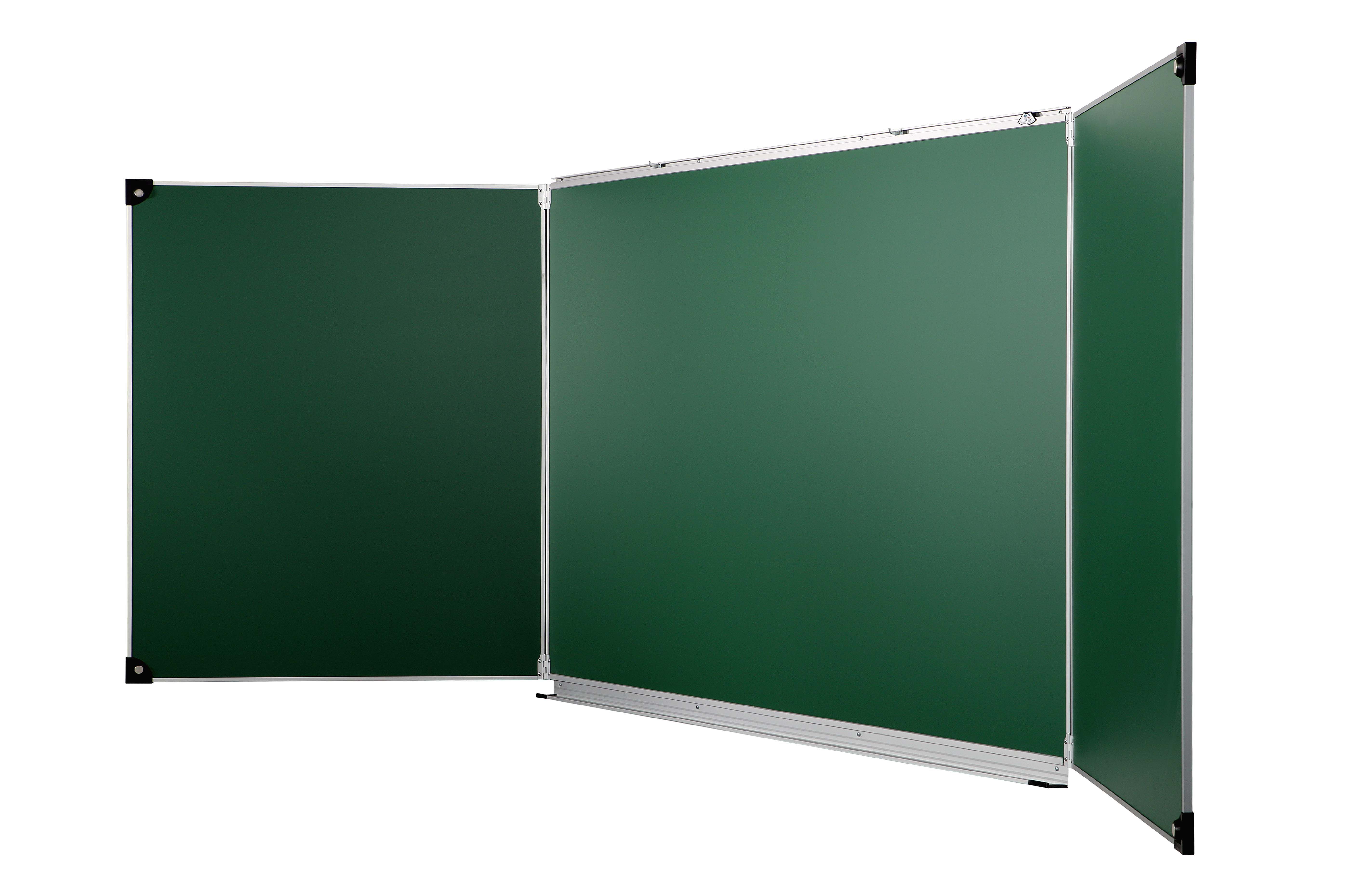 Acheter un tableau scolaire triptyque 120x150 cm avec fond en émail vert  craie garantie à vie