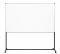Tableau blanc double face sur piètement à roulettes100 200 cm
